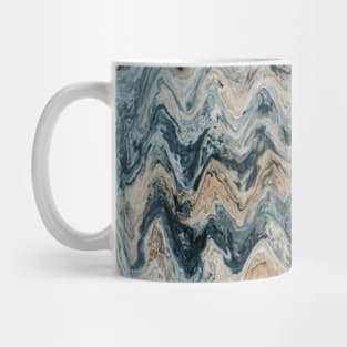 Blue Marble Stone Fluid Pour Mug